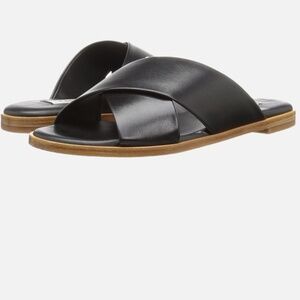 L.K. Bennett Slide Sandals, Black, Size 6.5